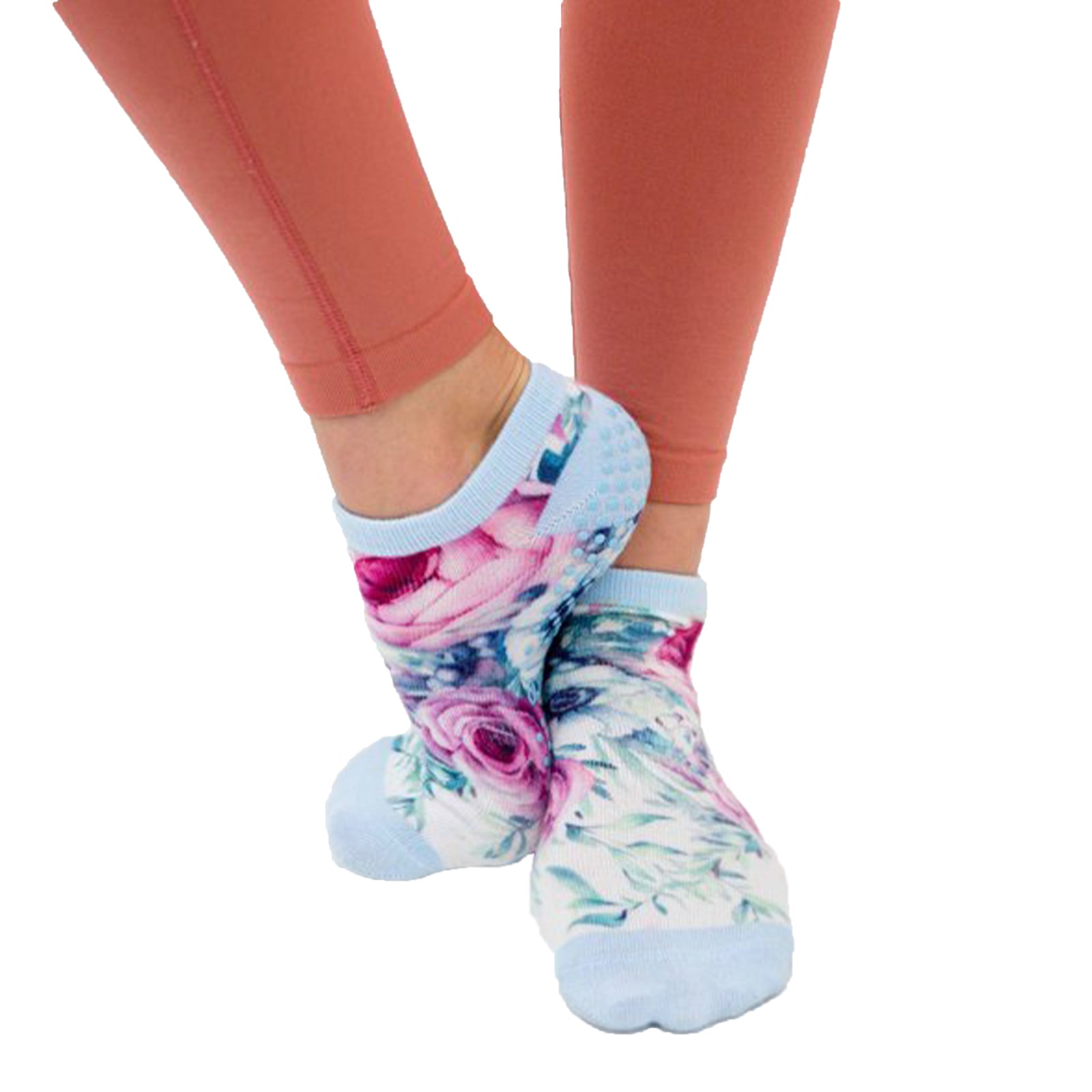 5pairs Custom design cotton reformer ribbed pilates grip socks non