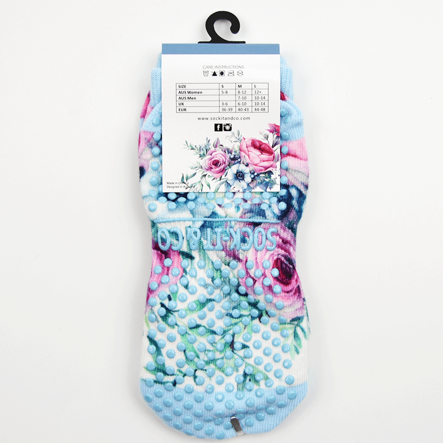 Flower Non-Slip Socks - SOCK-IT AND CO