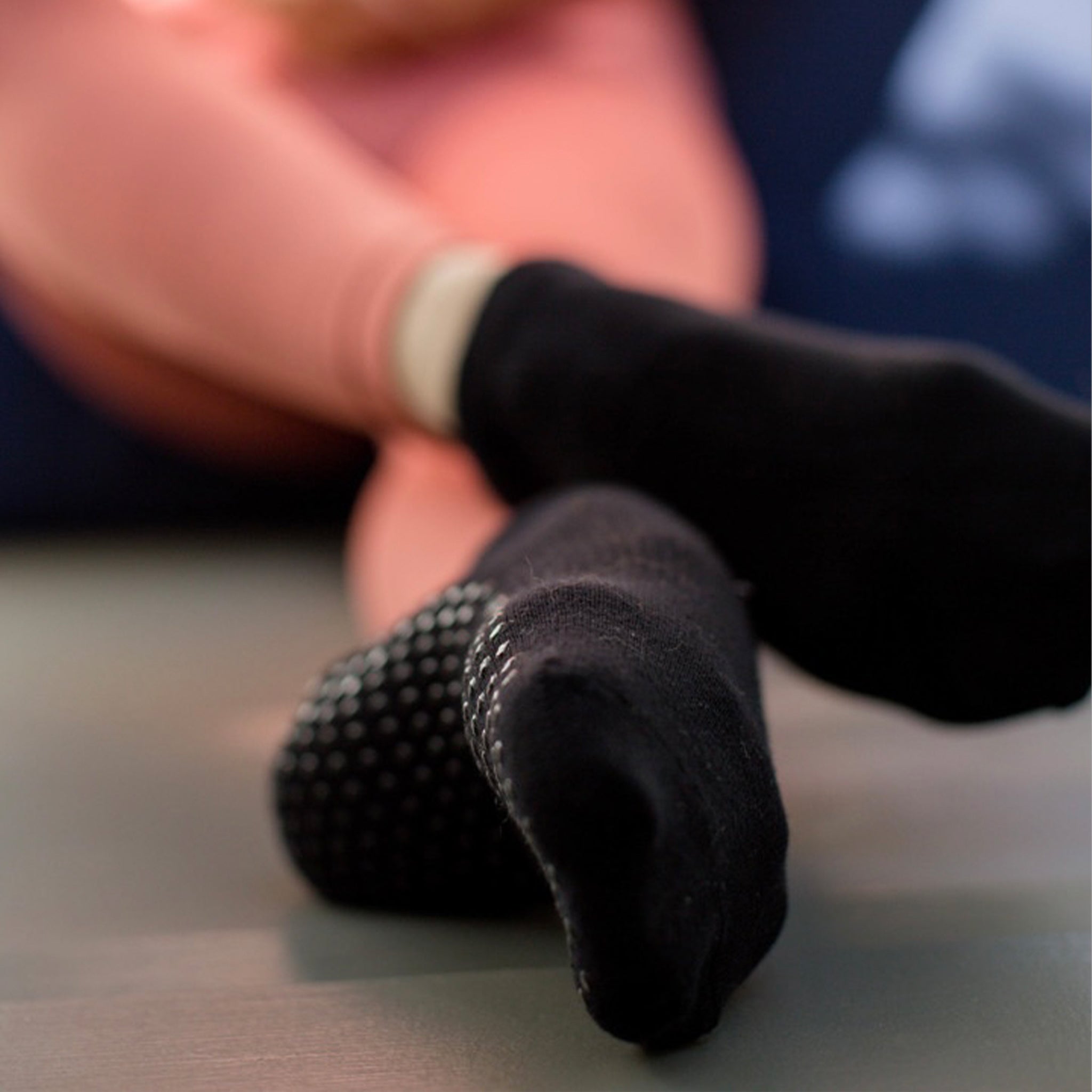 Black Pilates Grip High Socks – Mindset Studio NYC