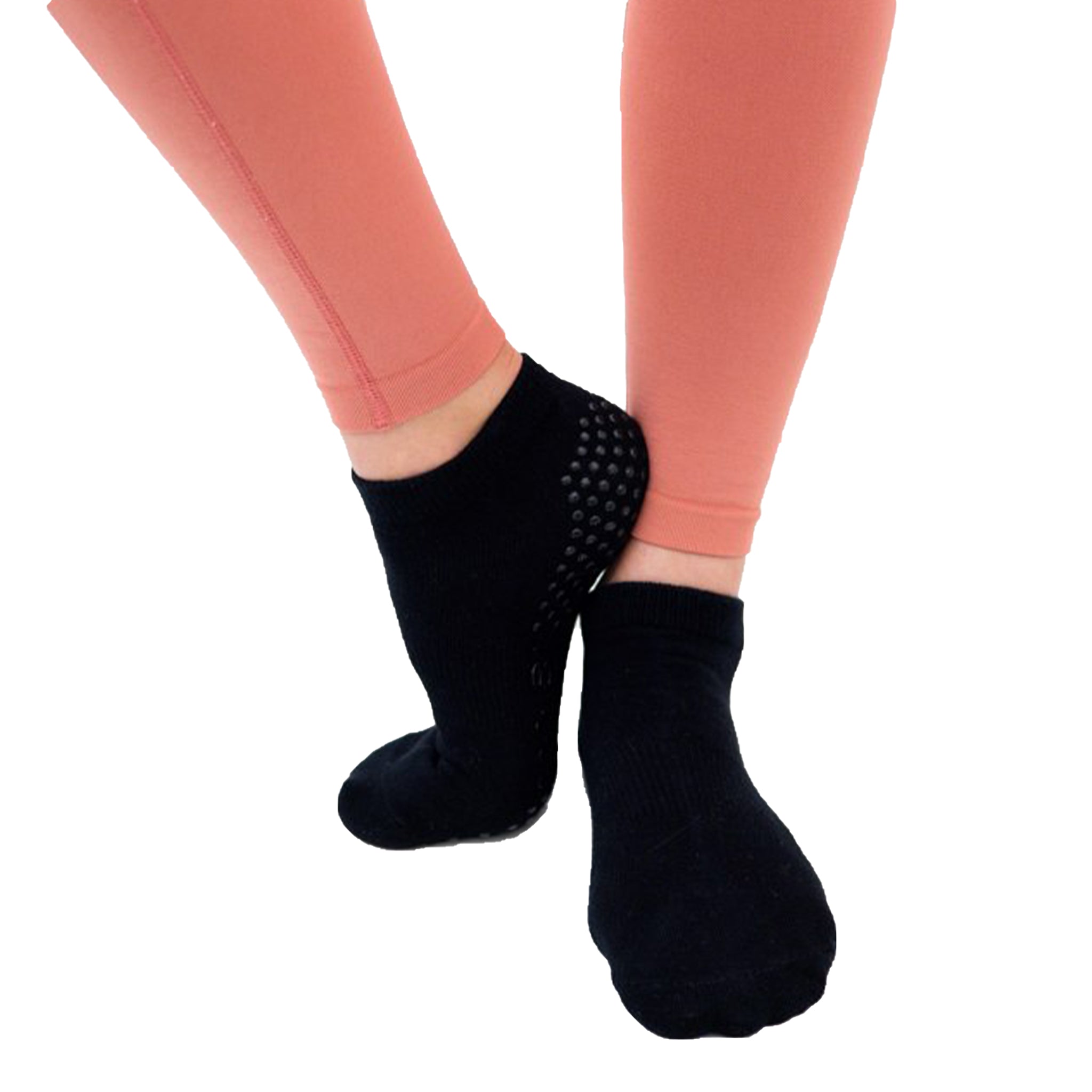 Pilates Socks 2 Pack - Black FB, Women's Sports Socks