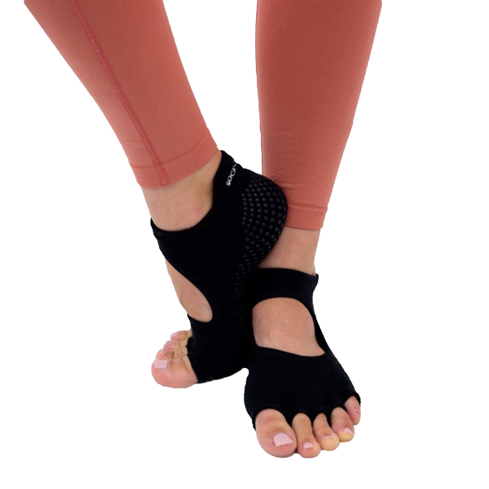 HuaQi Yoga Socks Toeless Pilates Gym Grip Non Skid Non Slip Socks, Half-Toe  Sock