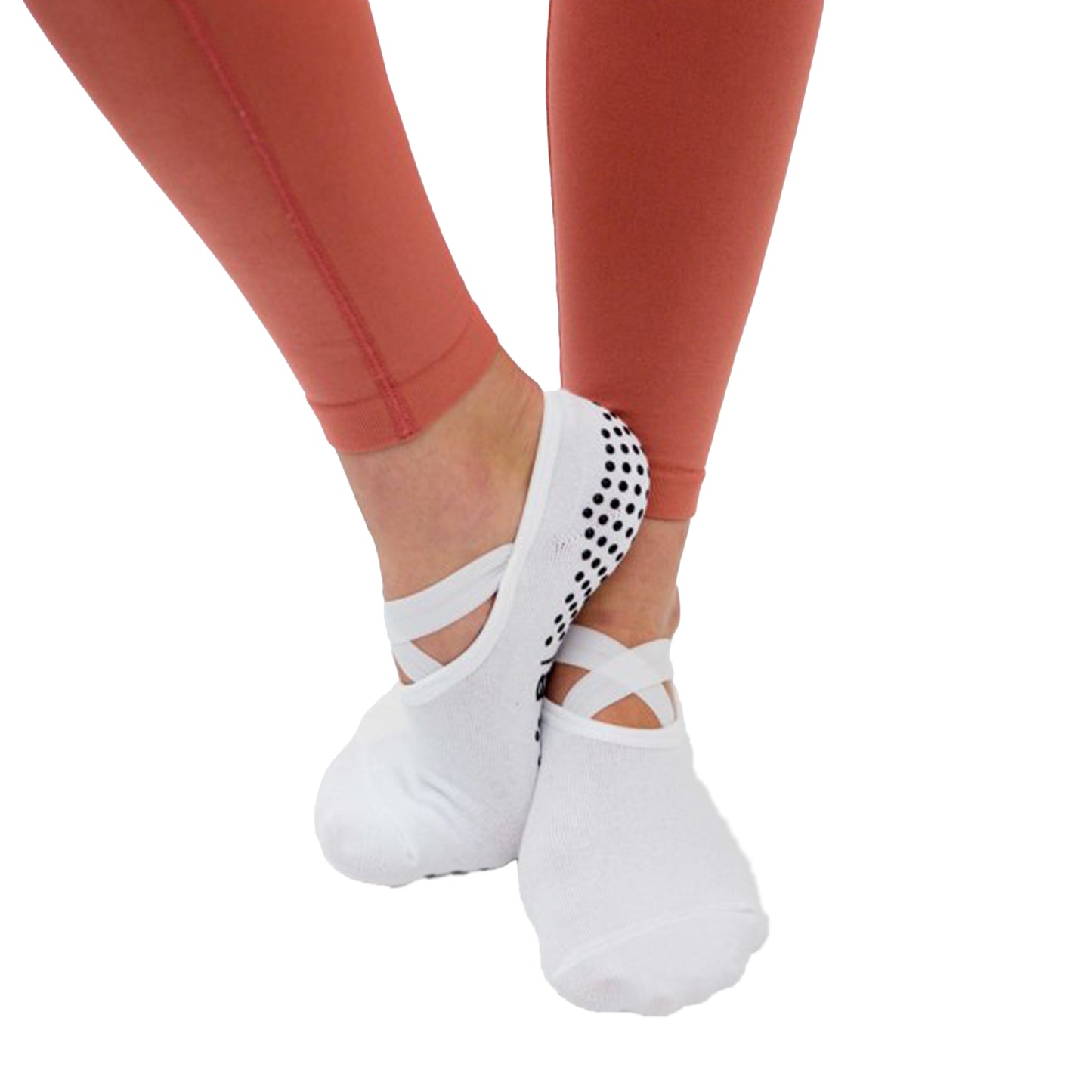 white ballet grip socks for pilates - sock-it and co